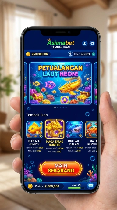 Layar utama asianabet — antarmuka bersih setelah instalasi